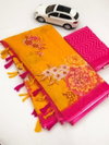 MG 213 Palin Linen Printed Daily Wear Sarees Wholesale Shop In Surat
